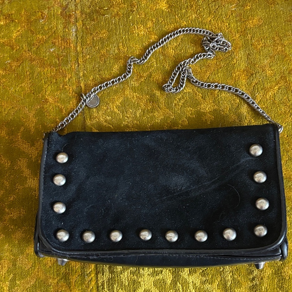 Black Studded Chain Shoulder Bag